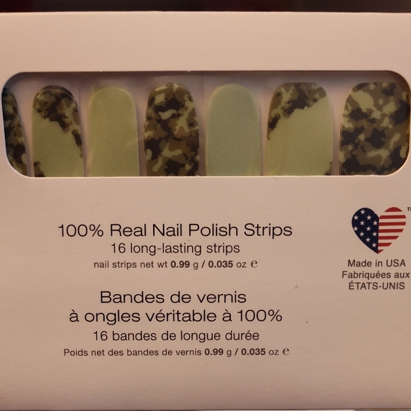 Color Street Green and White Nail Polish Strips - Picture 2 of 11